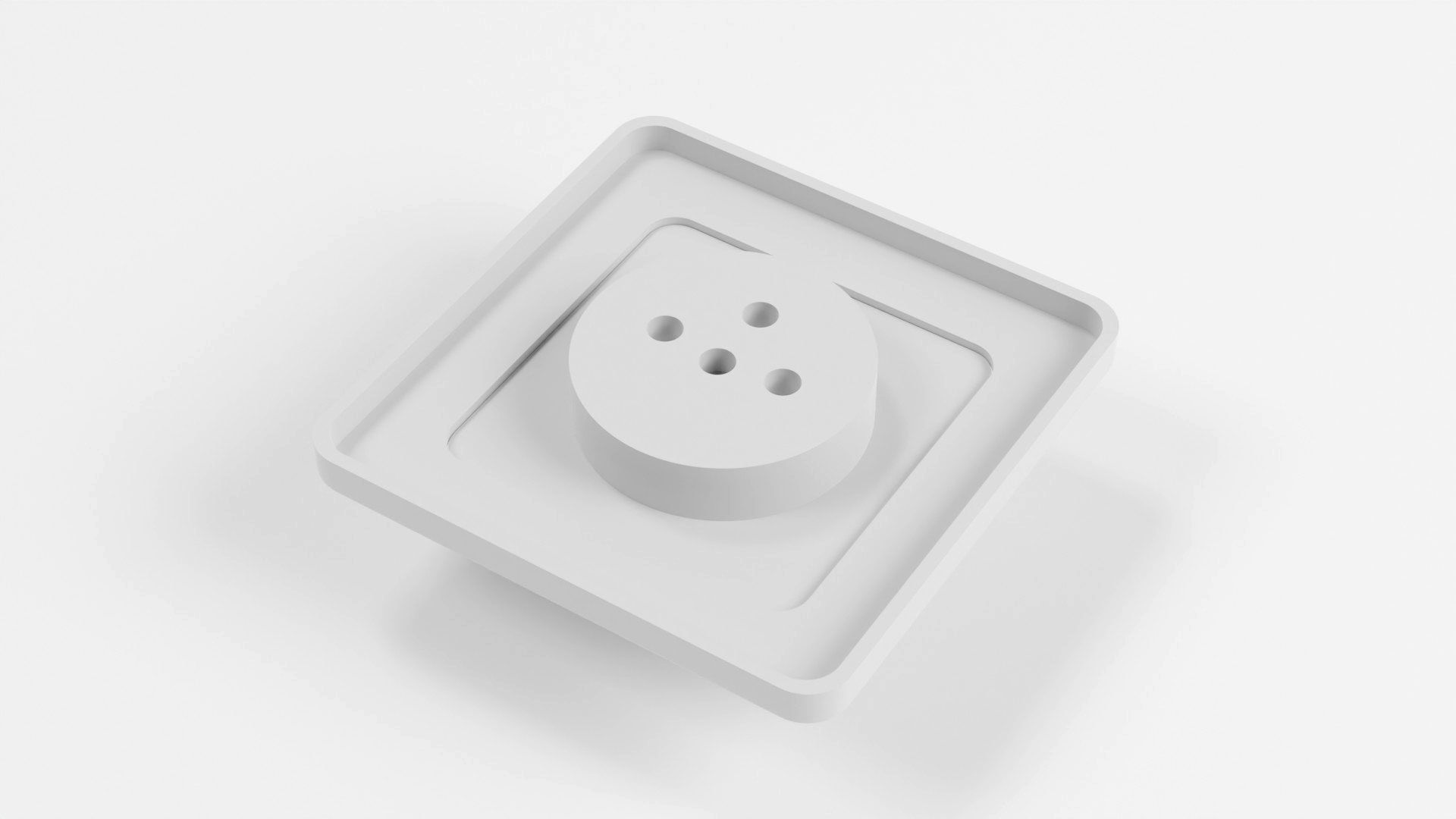 Electrical outlet AC power socket 3d model Low-poly 3D model_16