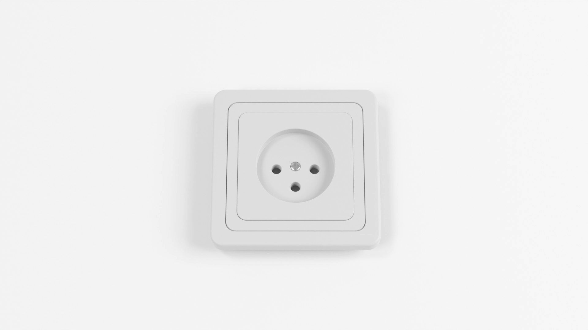 Electrical outlet AC power socket 3d model Low-poly 3D model_15