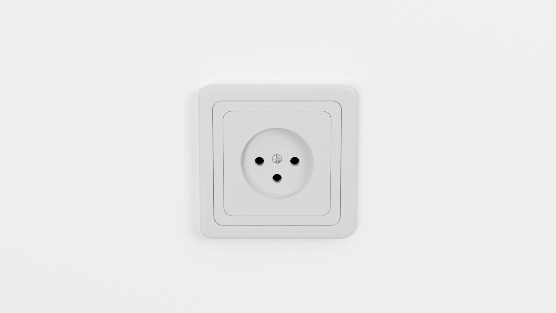 Electrical outlet AC power socket 3d model Low-poly 3D model_17