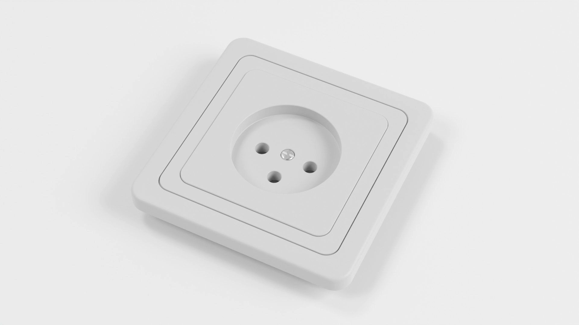 Electrical outlet AC power socket 3d model Low-poly 3D model_6