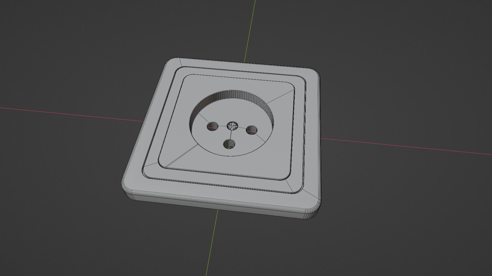 Electrical outlet AC power socket 3d model Low-poly 3D model_25