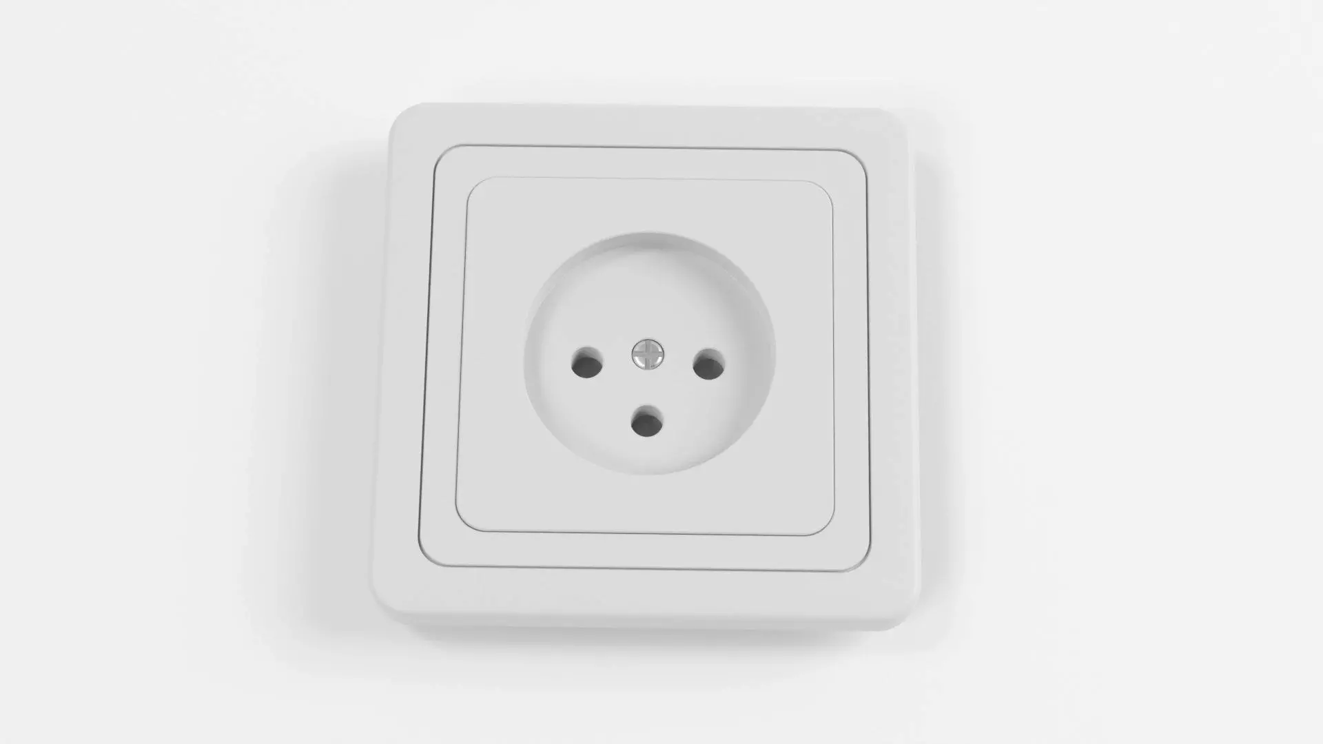 Electrical outlet AC power socket 3d model Low-poly 3D model_0