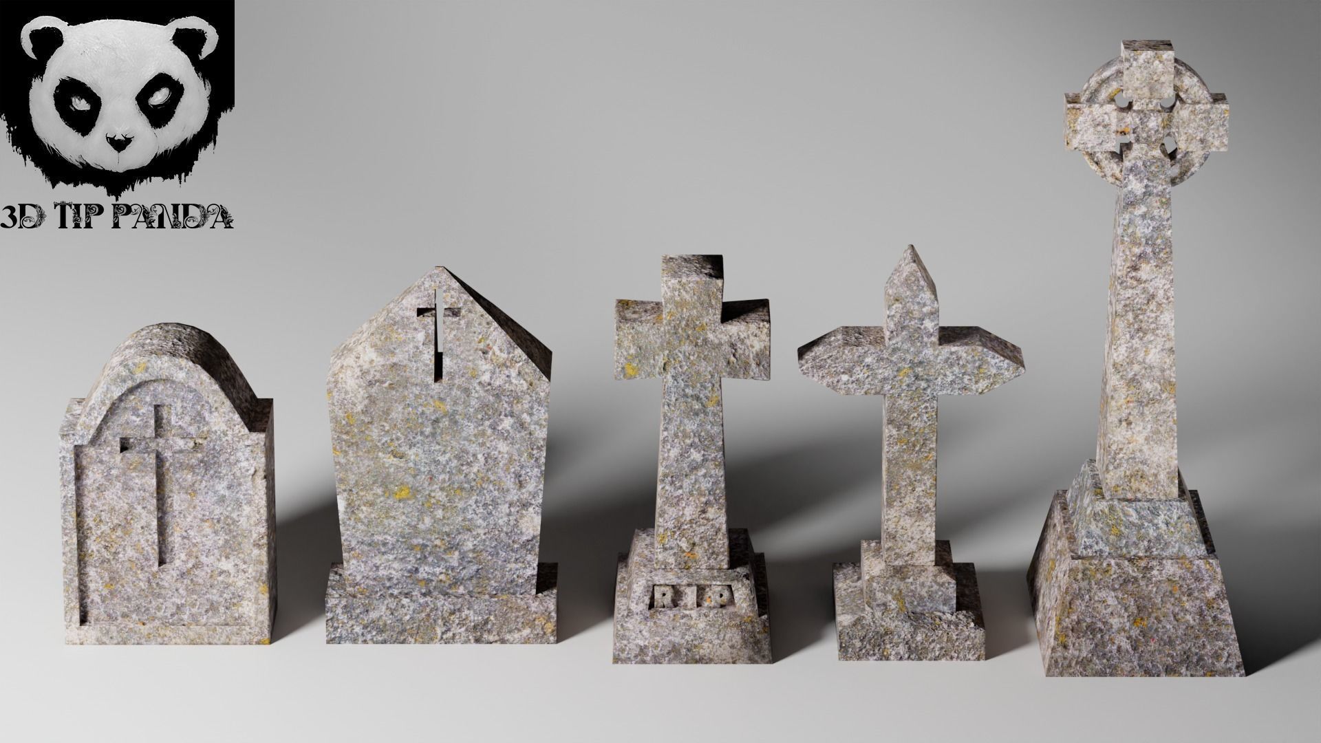Gravestones 3D model_1