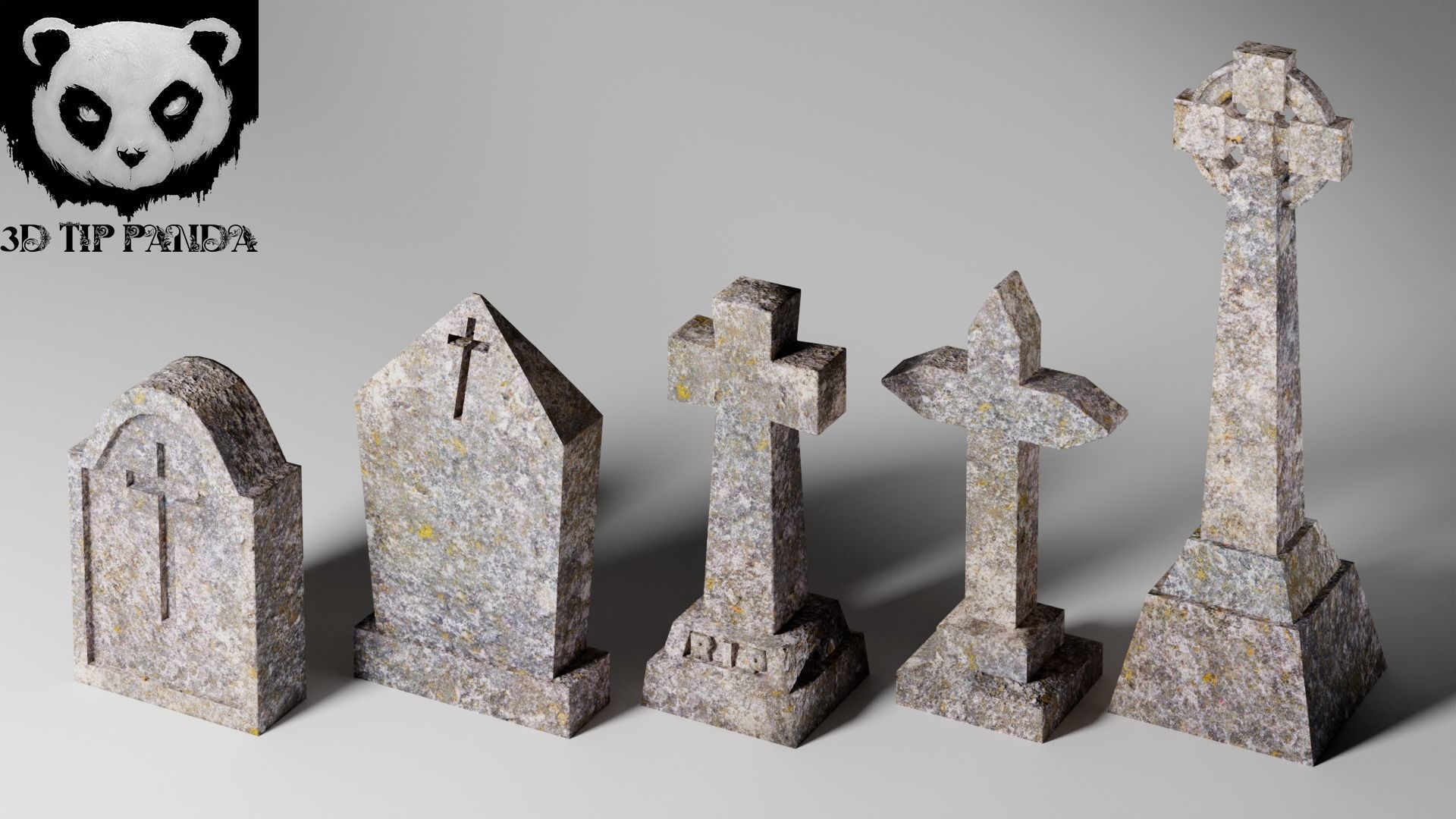 Gravestones 3D model_2