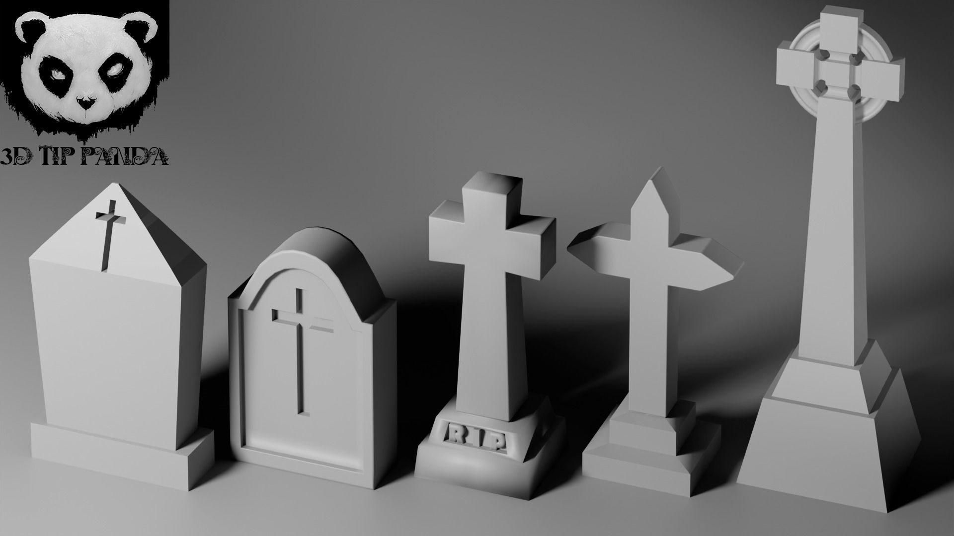 Gravestones 3D model_12