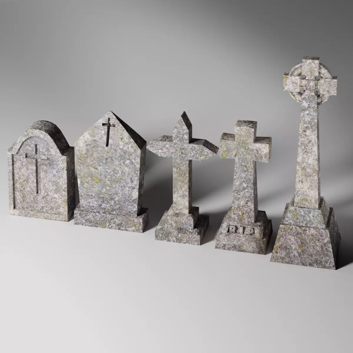 Gravestones 3D model_0