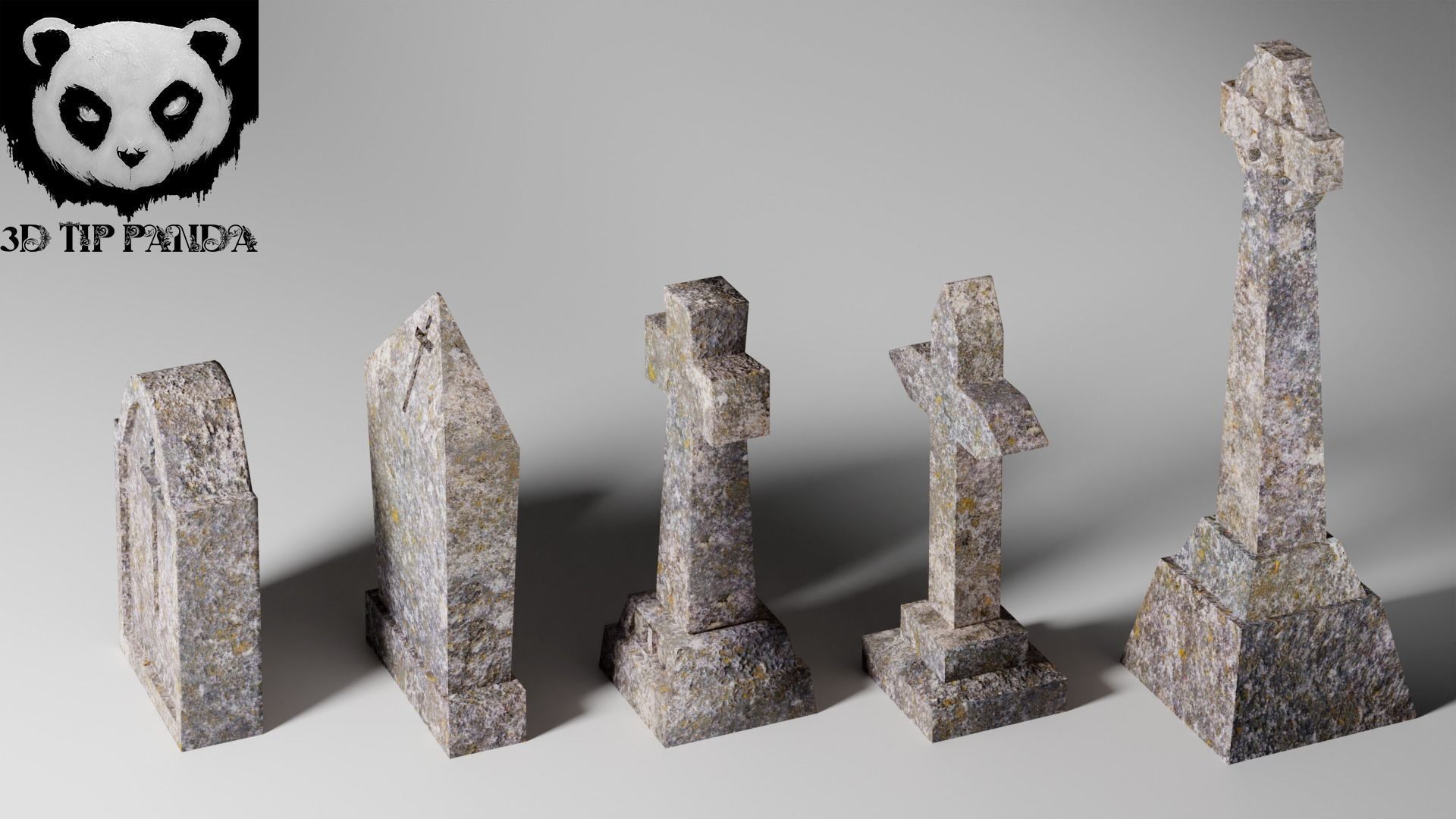 Gravestones 3D model_3
