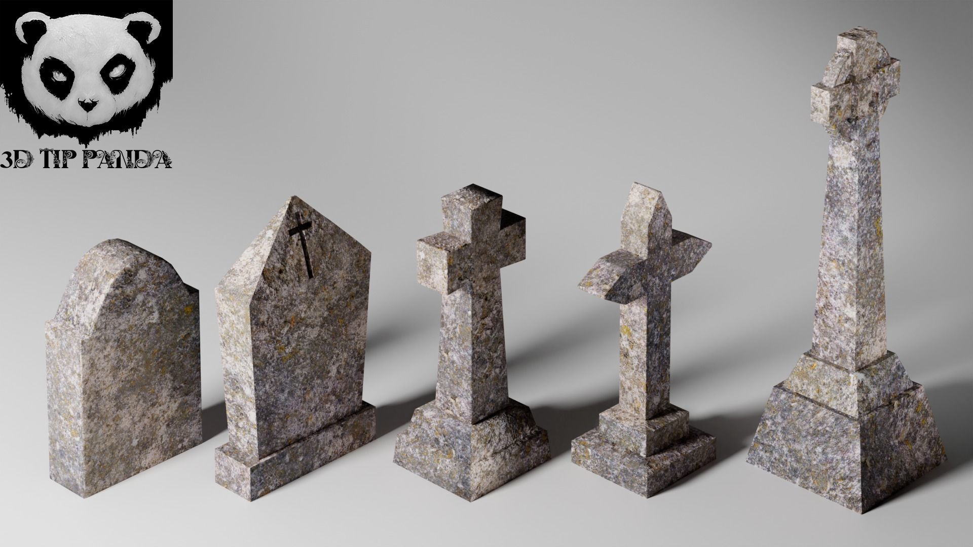 Gravestones 3D model_4