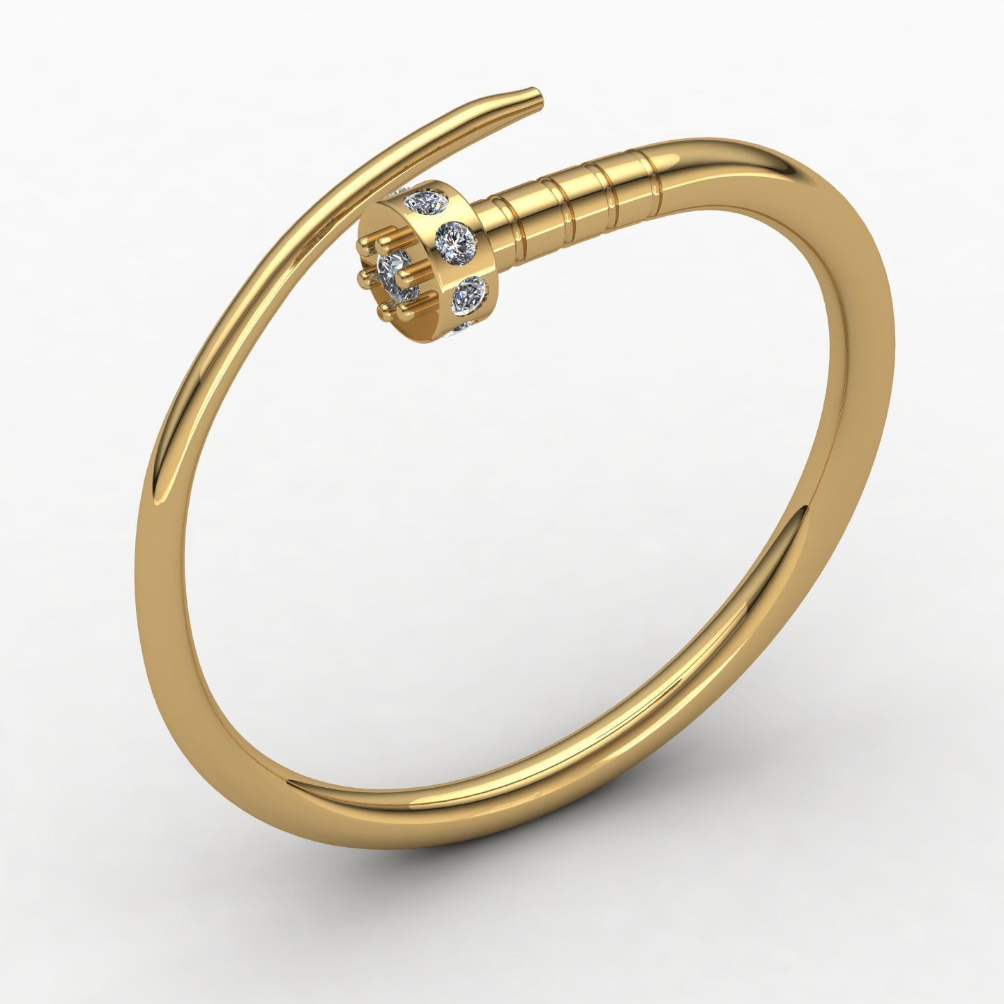 nail ring  3D print model_9