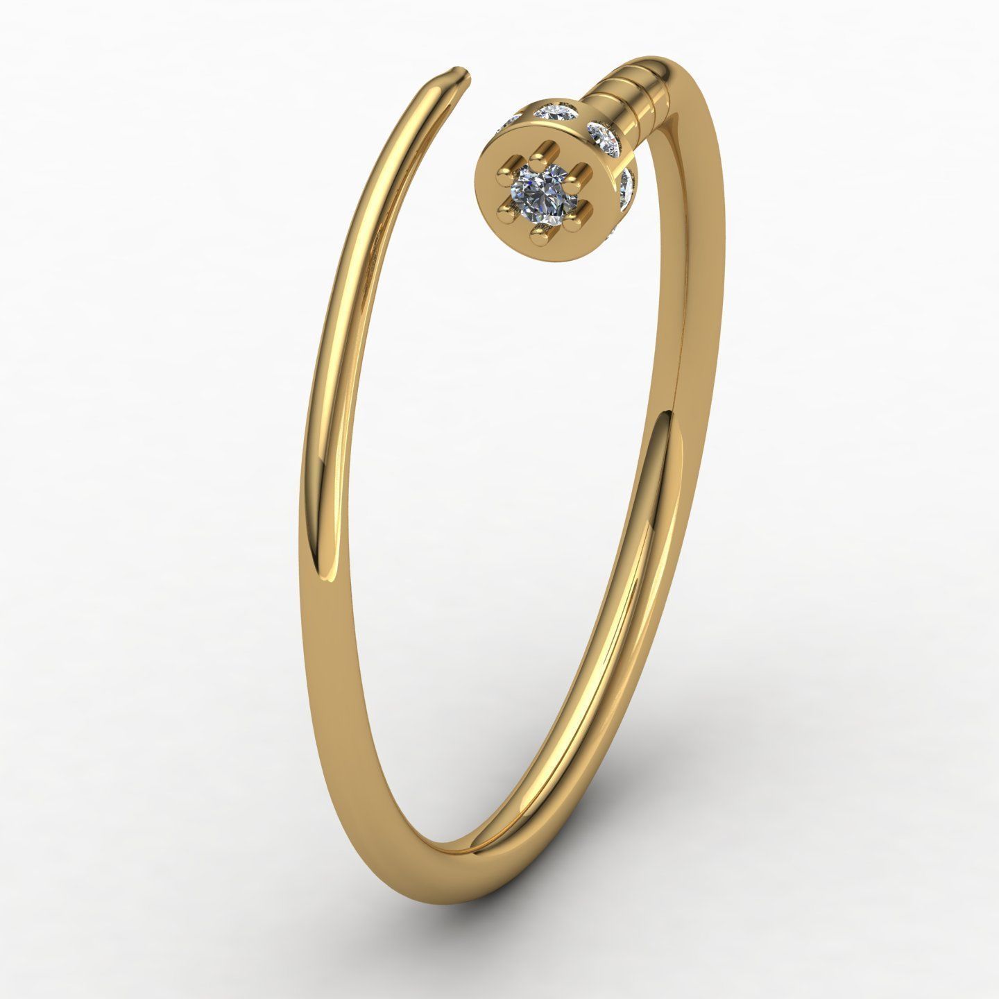 nail ring  3D print model_7