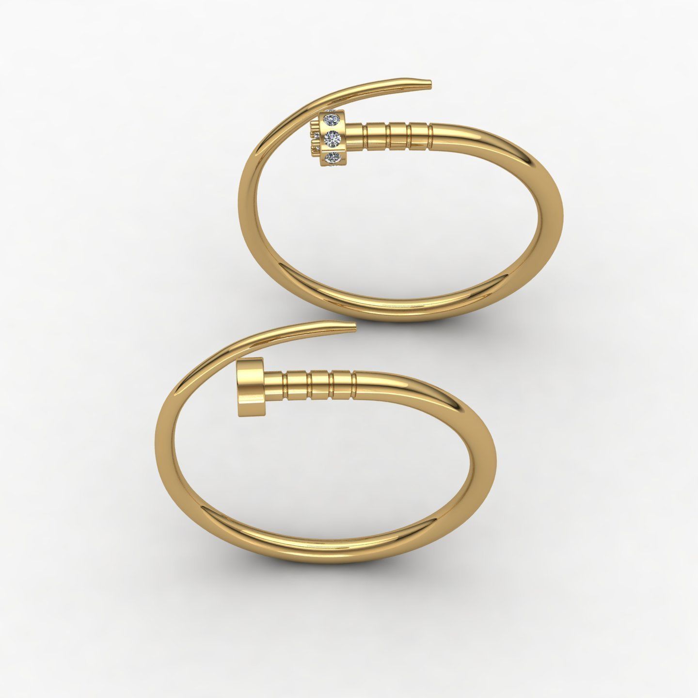 nail ring  3D print model_3