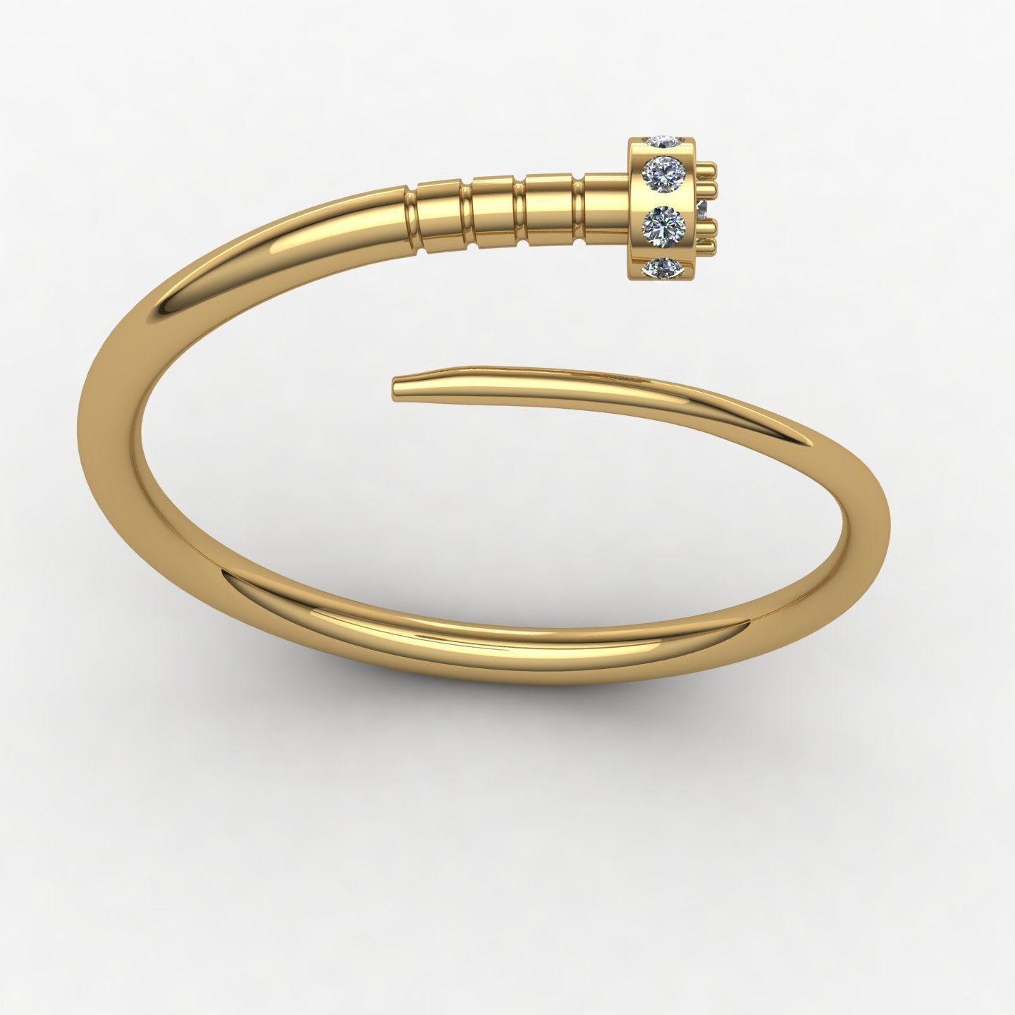 nail ring  3D print model_13