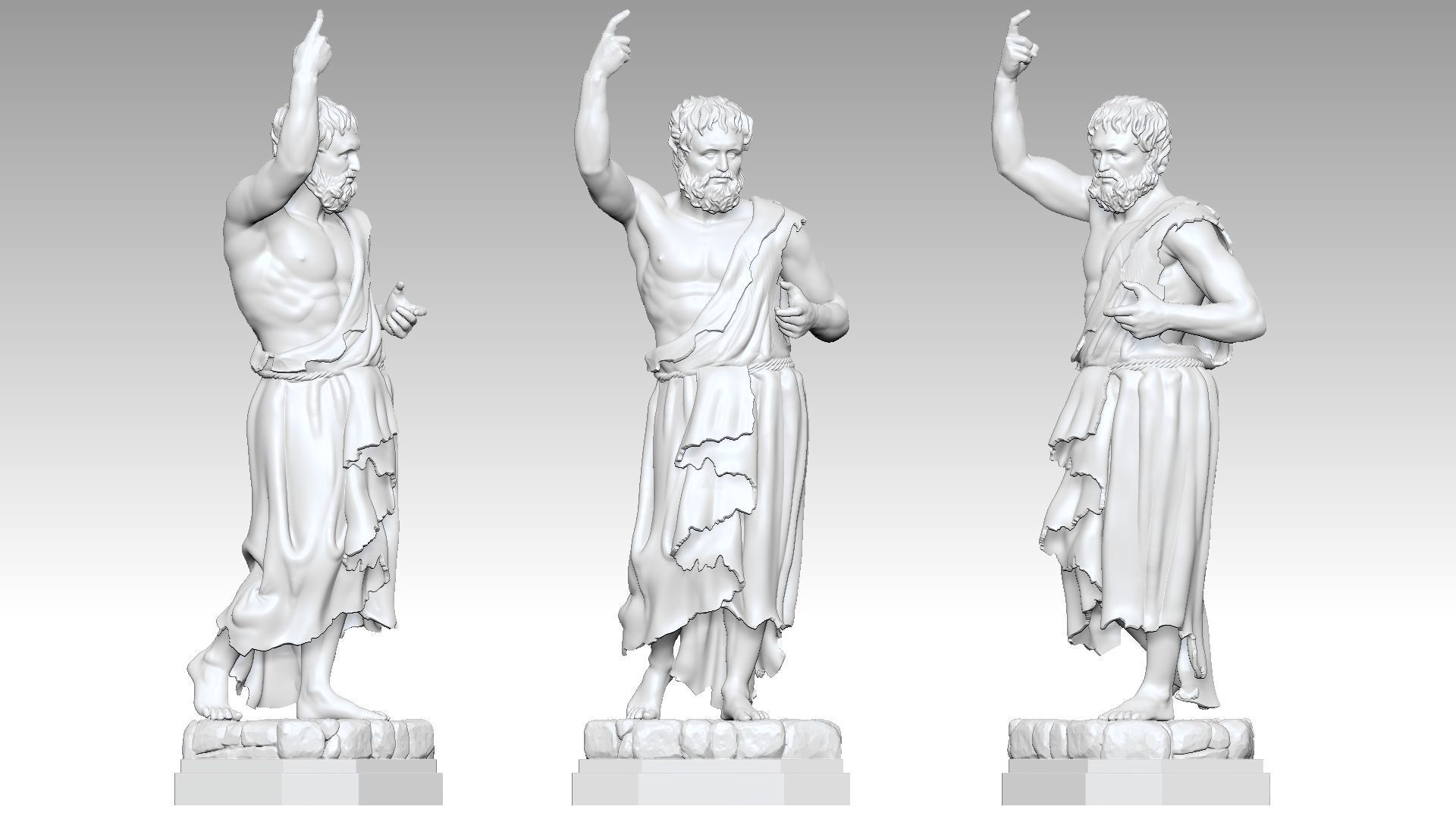 Saint John the Baptist 3D print model_3