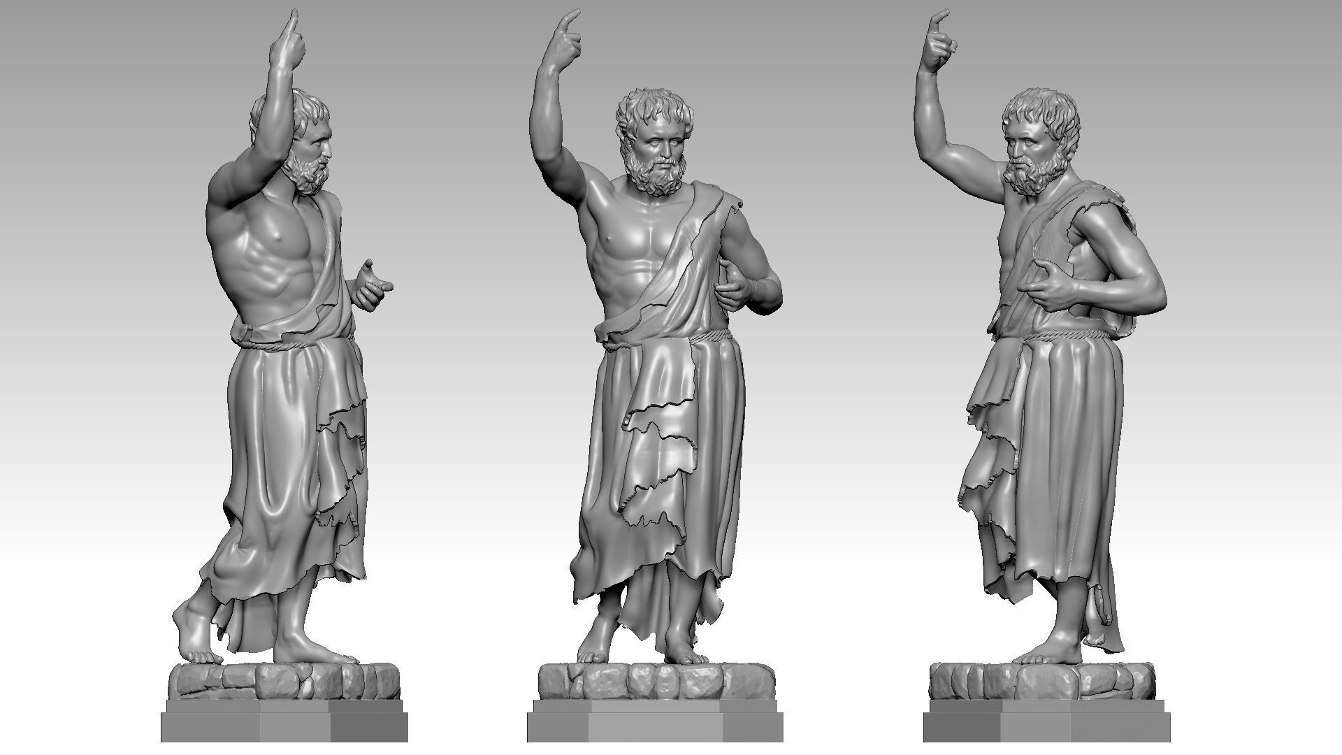 Saint John the Baptist 3D print model_2