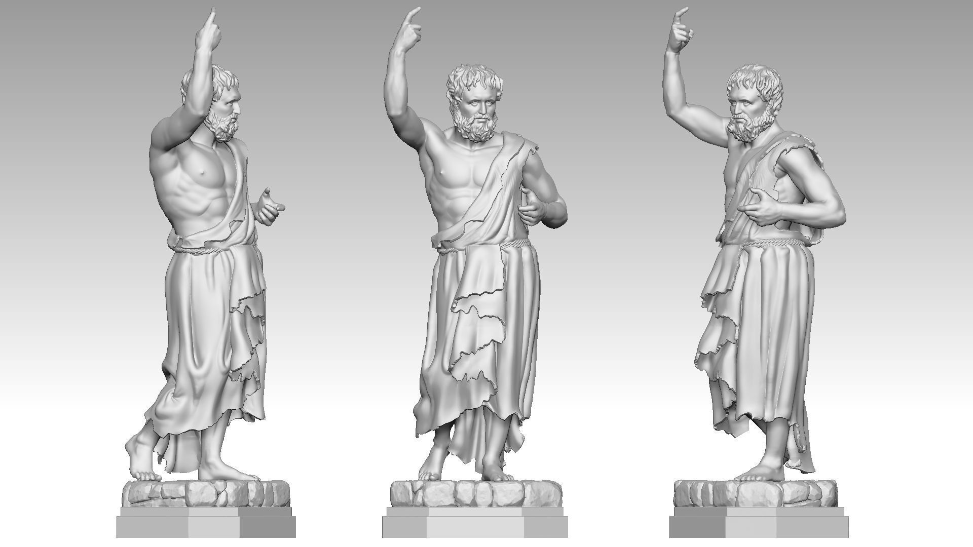 Saint John the Baptist 3D print model_4