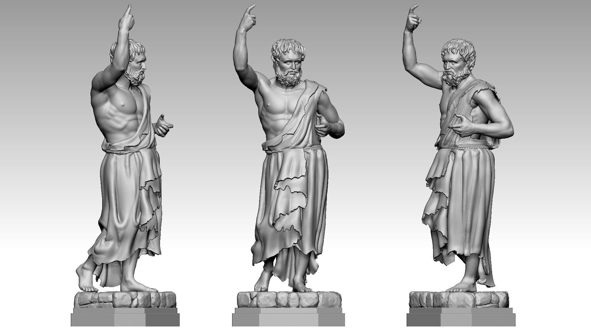 Saint John the Baptist 3D print model_10