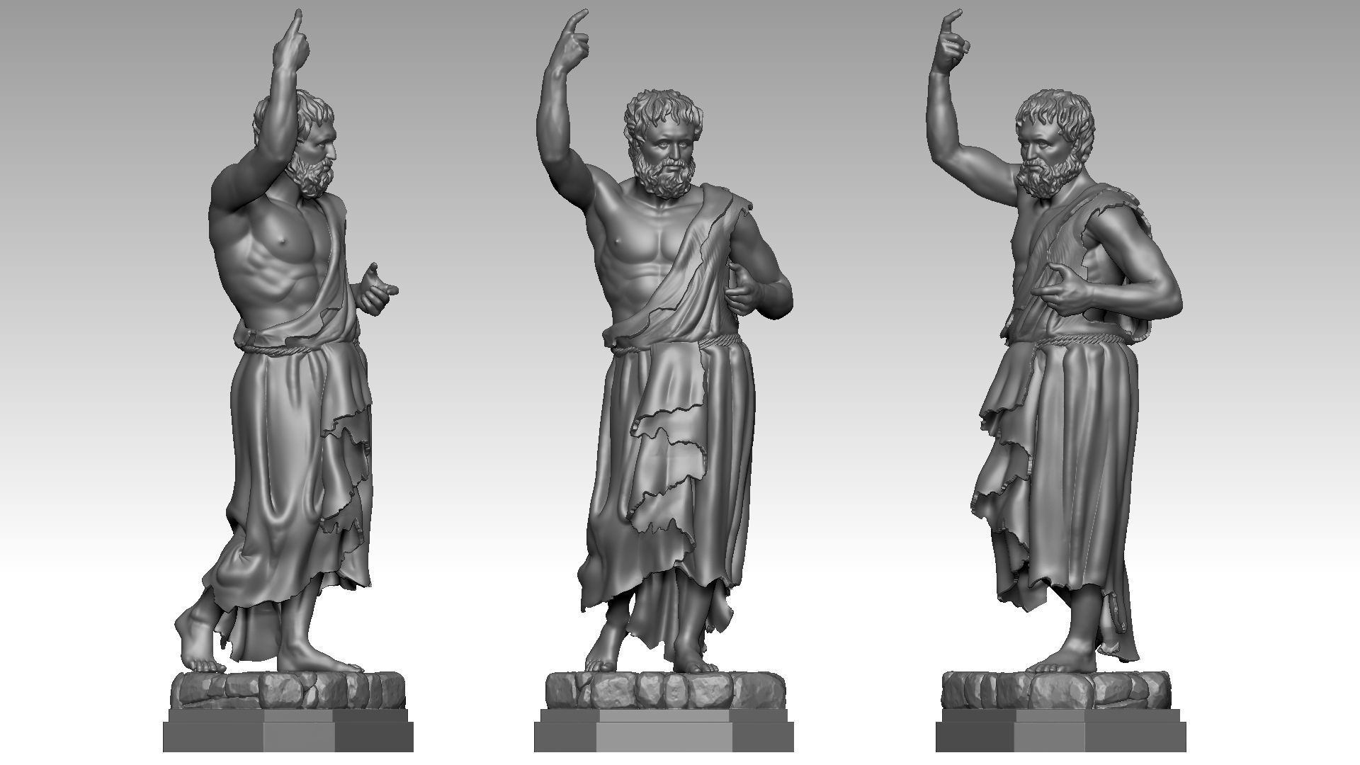 Saint John the Baptist 3D print model_1