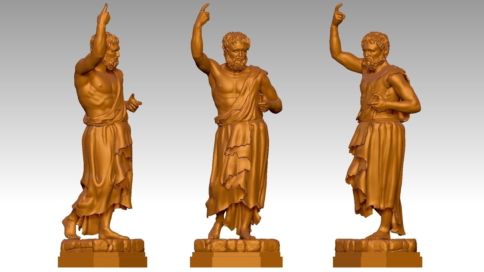 Saint John the Baptist 3D print model_9