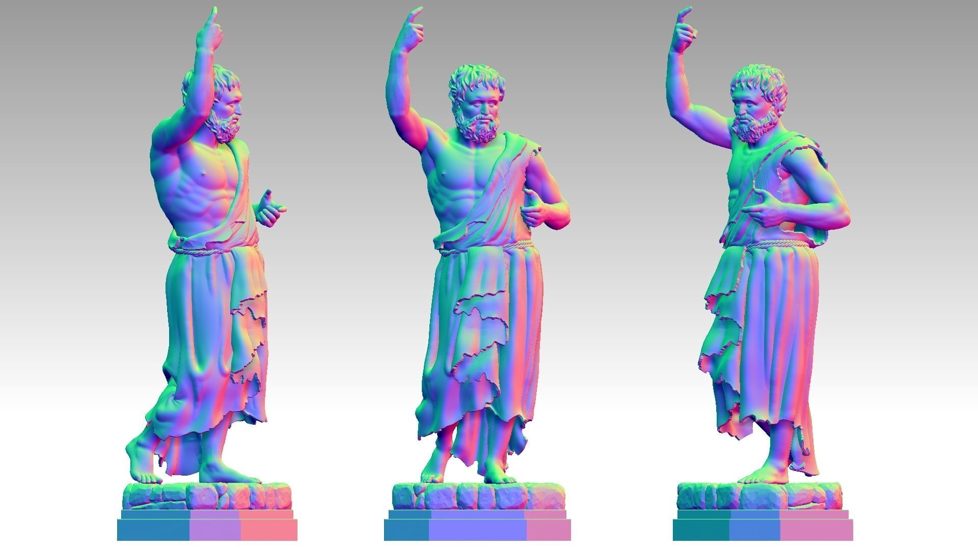 Saint John the Baptist 3D print model_12