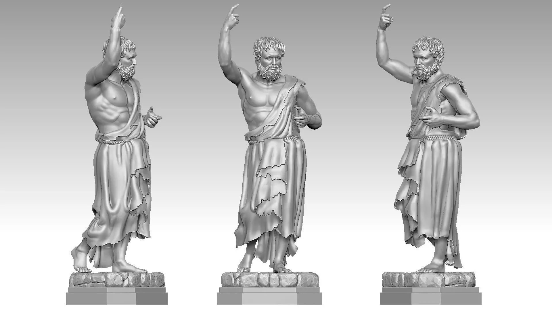 Saint John the Baptist 3D print model_0