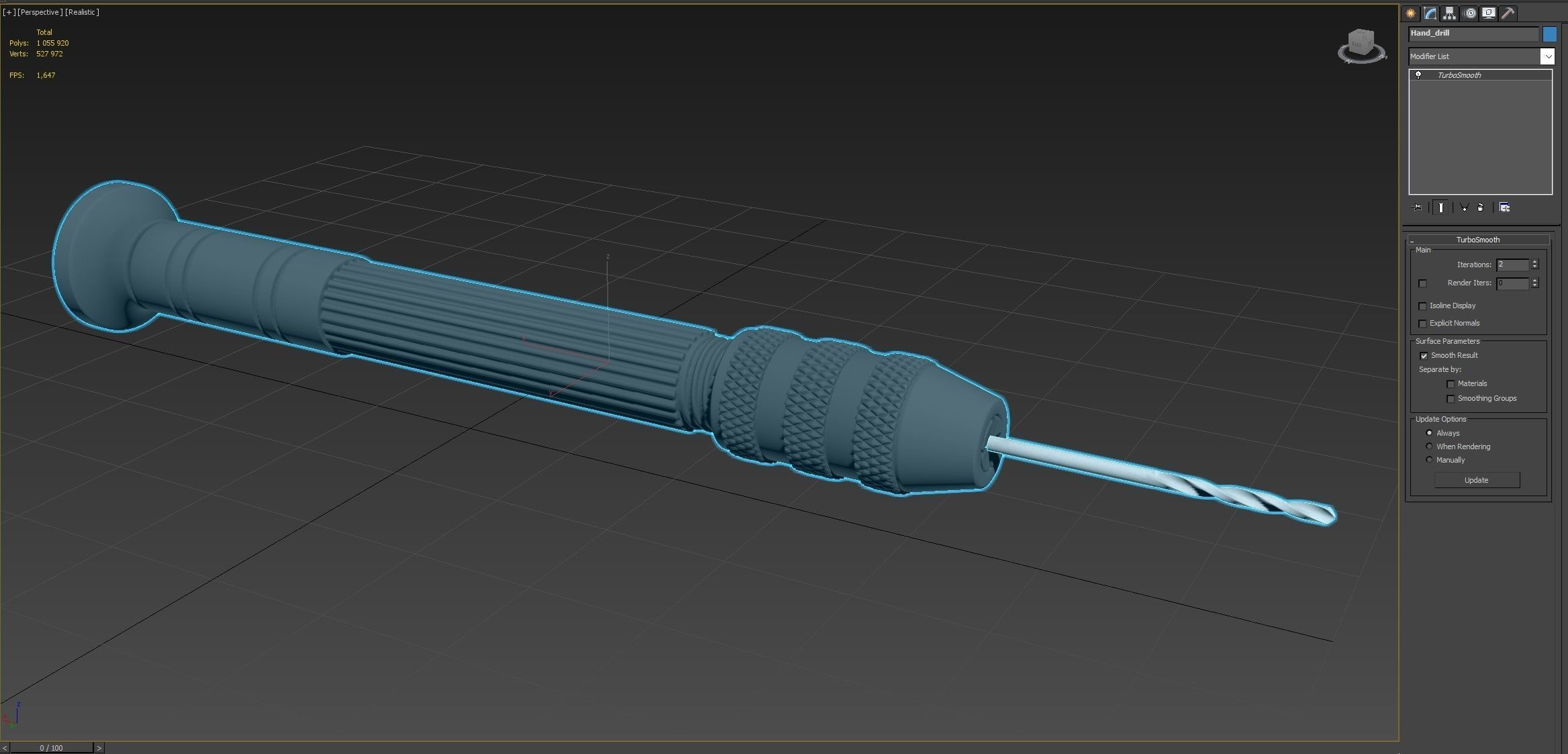 Hand drill 3D model_11