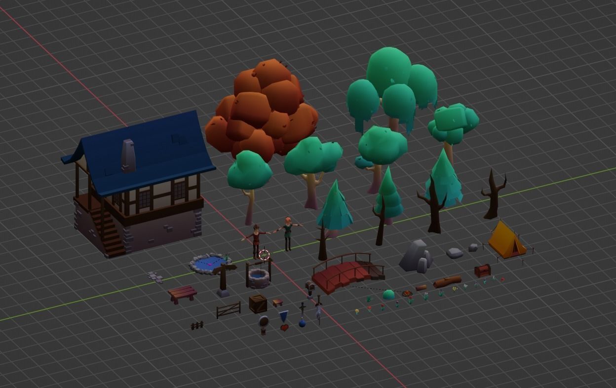 Low Poly Adventure Set Low-poly 3D model_5