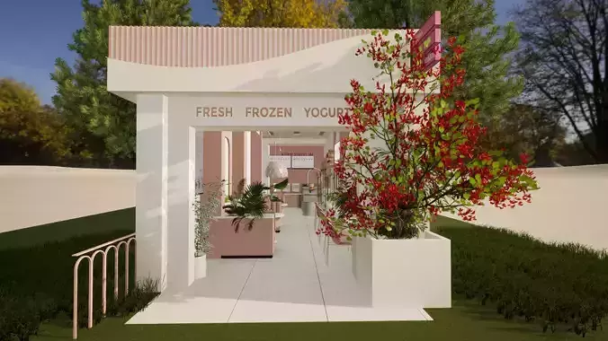 Ice Cream parlour beautiful interior design 