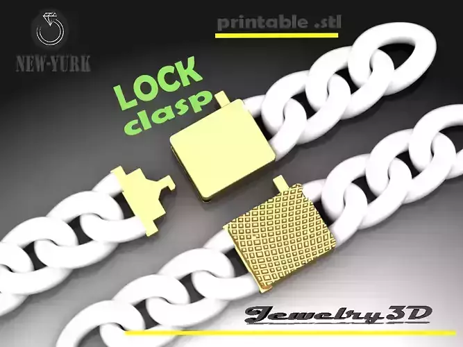 Lock clasp for bracelet or chain two types