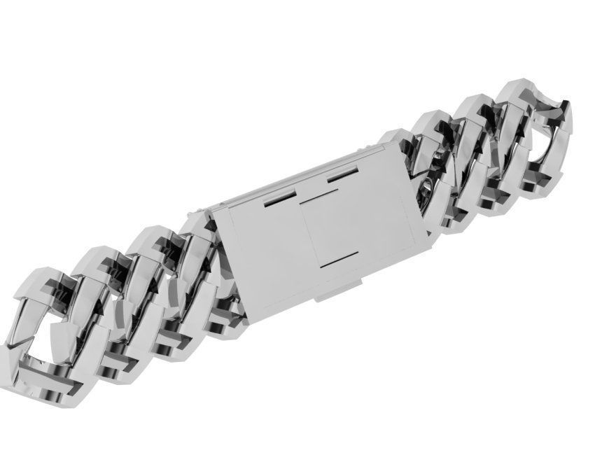 French Pave Cumin Chain 4130 3D print model_3