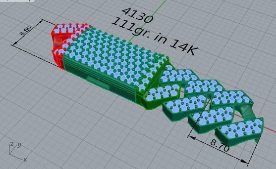 French Pave Cumin Chain 4130 3D print model_7
