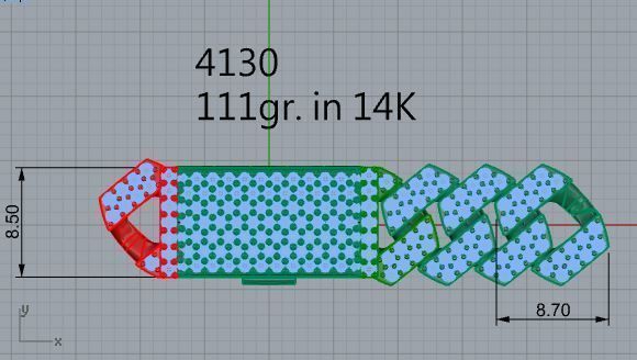 French Pave Cumin Chain 4130 3D print model_4