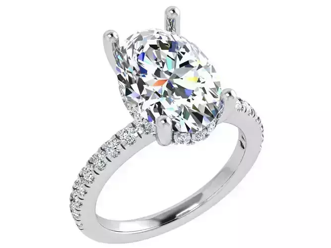 Oval Cut Diamond Ring 4134