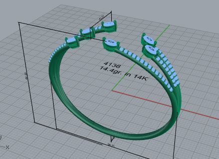 Diamond Bracelet 4136 3D print model_7