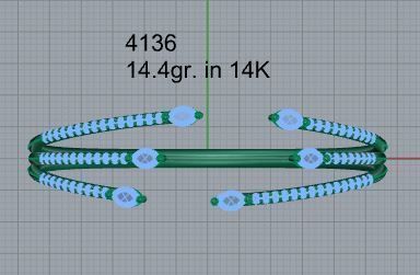 Diamond Bracelet 4136 3D print model_4