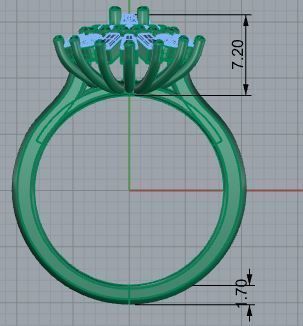 Oval Cluster Earring 4143 3D print model_5