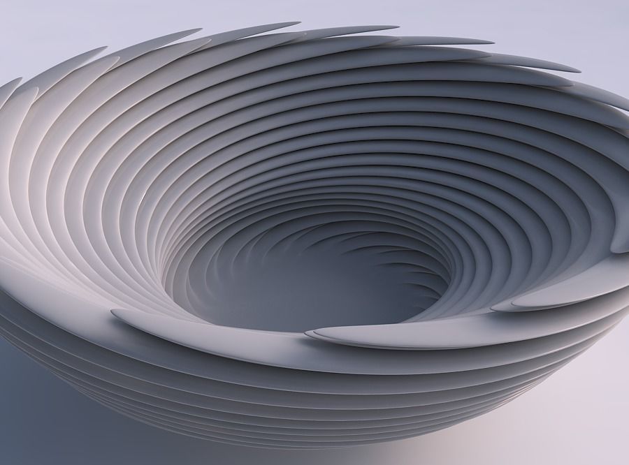 Bowl twisted two layered flower with thick soft tips very twi... 3D print model_0