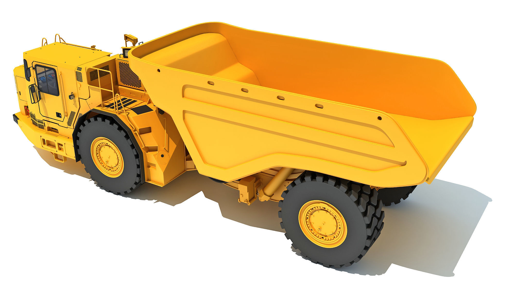 Underground Articulated Mining Truck 3D model_3
