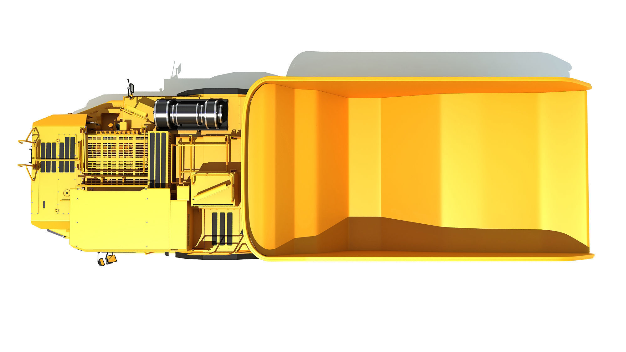 Underground Articulated Mining Truck 3D model_10