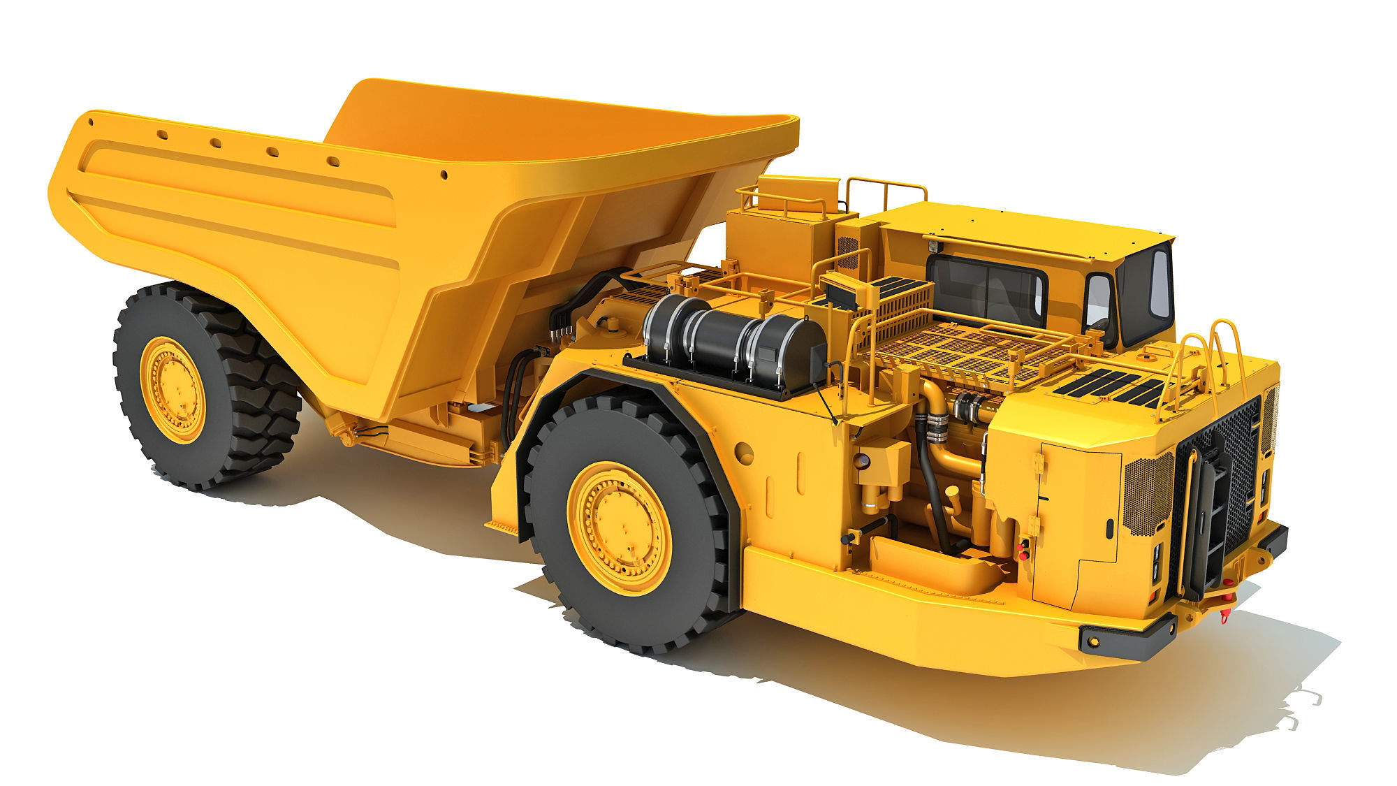 Underground Articulated Mining Truck 3D model_9