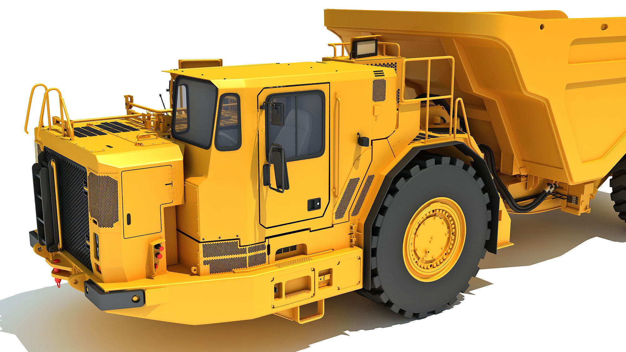 Underground Articulated Mining Truck 3D model_14