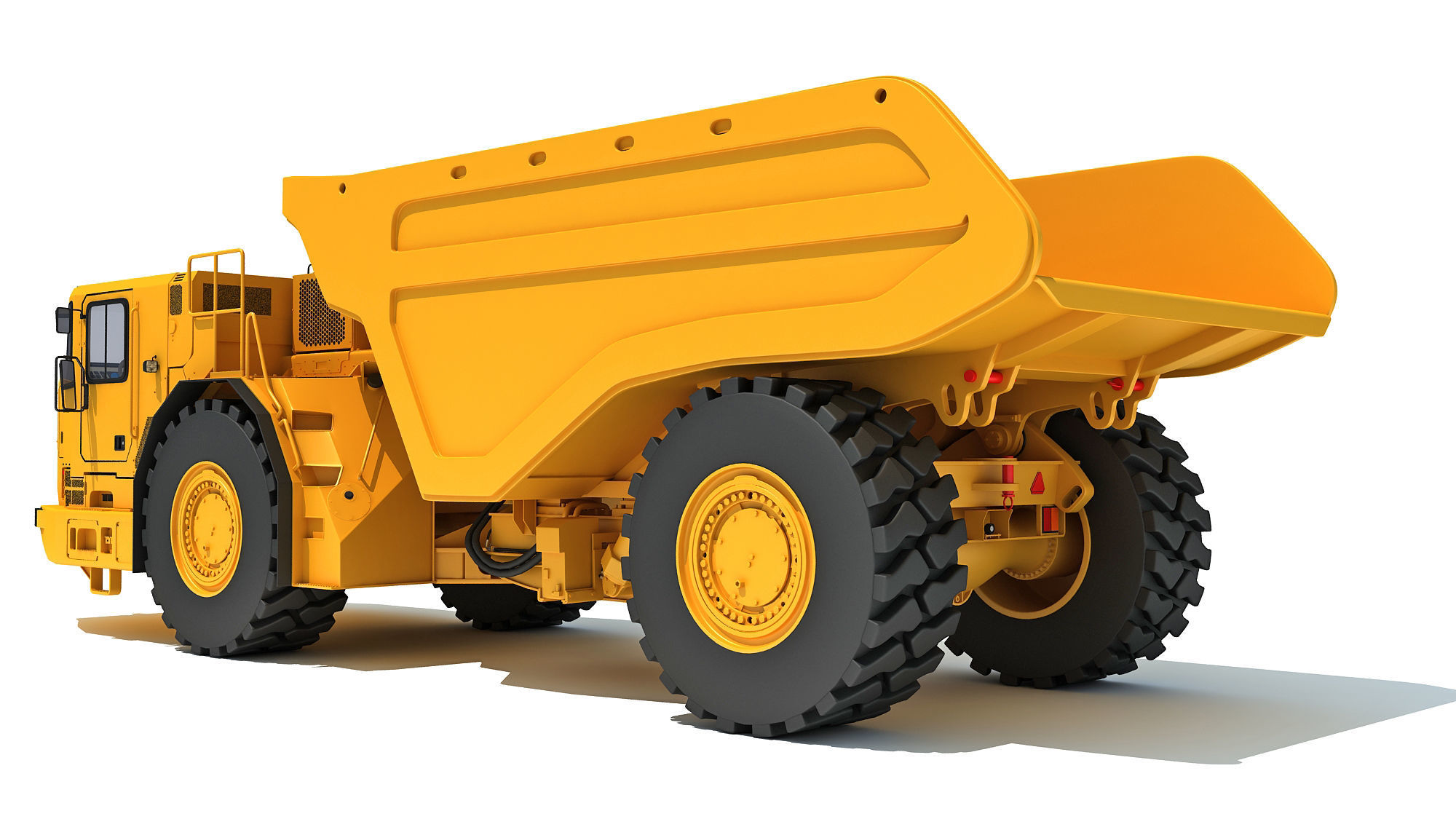 Underground Articulated Mining Truck 3D model_2