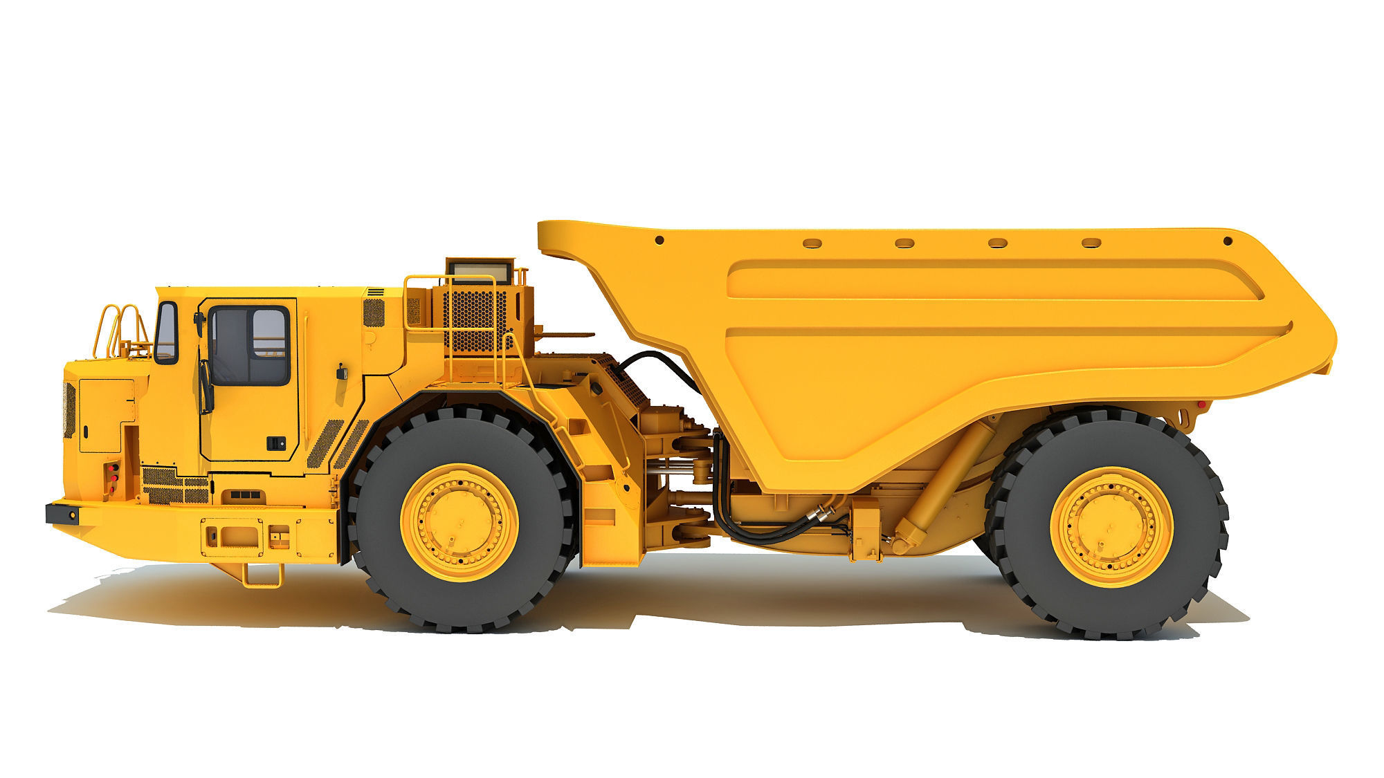 Underground Articulated Mining Truck 3D model_1