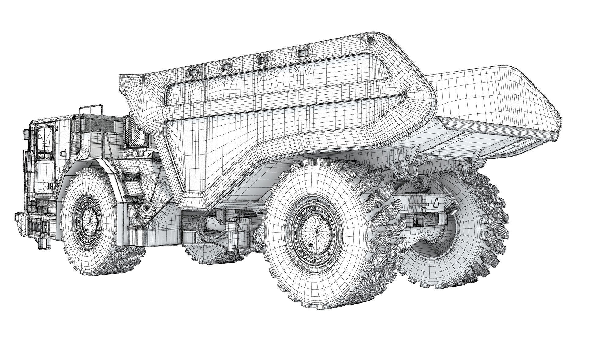 Underground Articulated Mining Truck 3D model_18