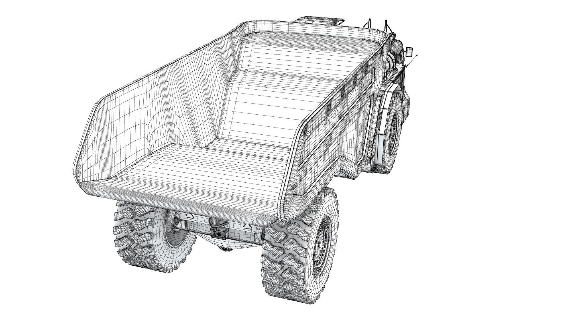 Underground Articulated Mining Truck 3D model_19
