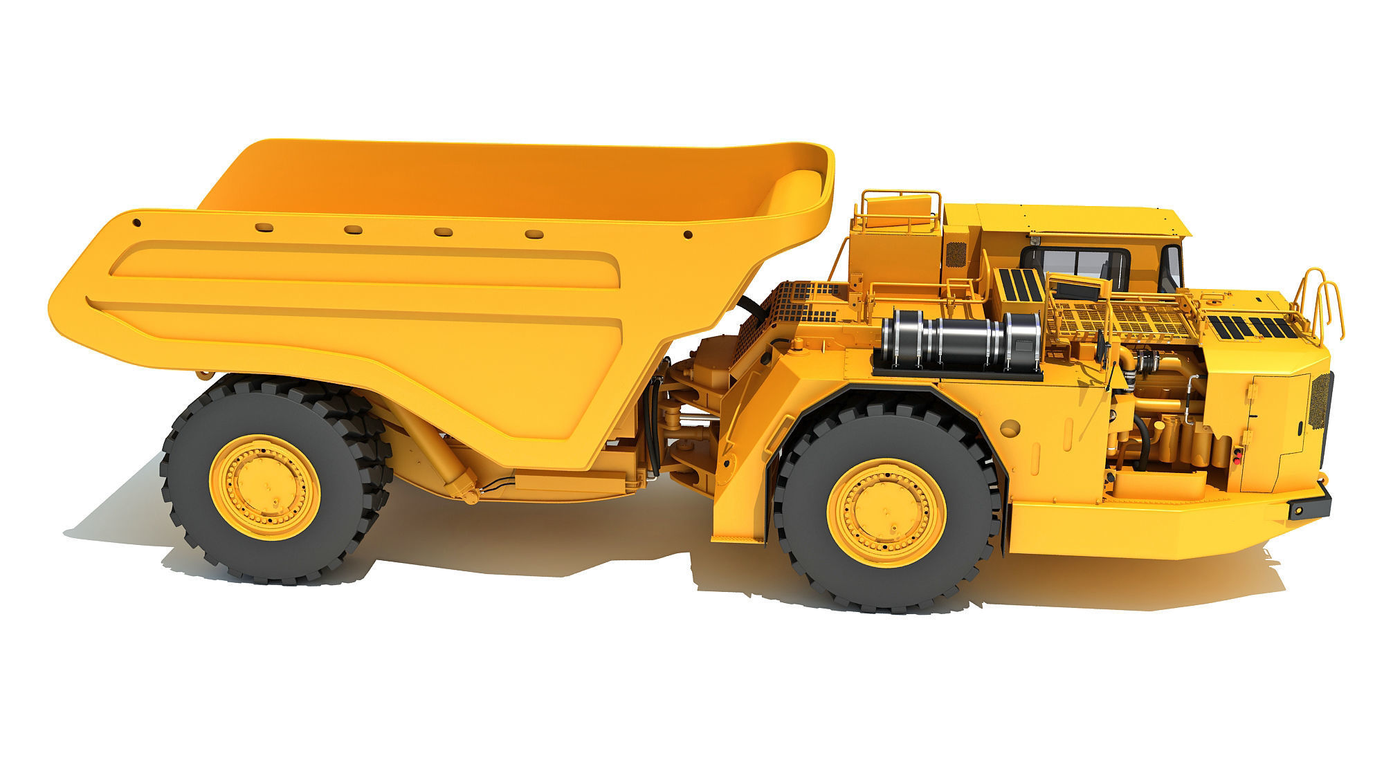 Underground Articulated Mining Truck 3D model_7