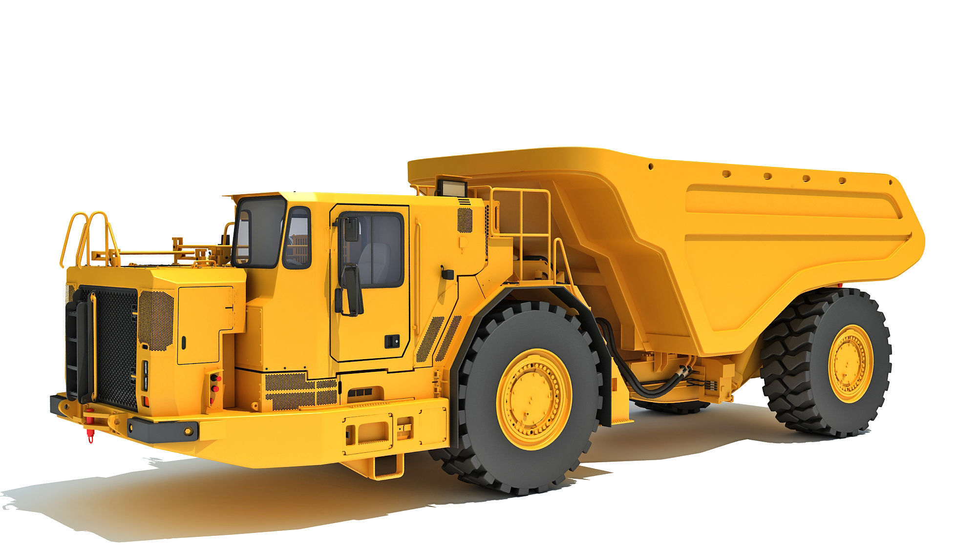Underground Articulated Mining Truck 3D model_8