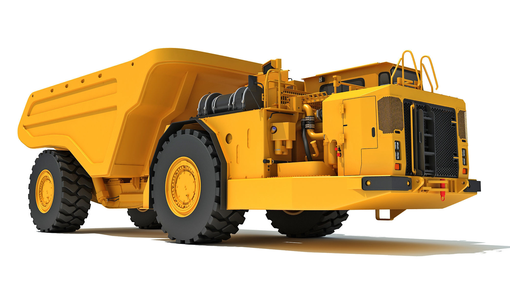 Underground Articulated Mining Truck 3D model_11