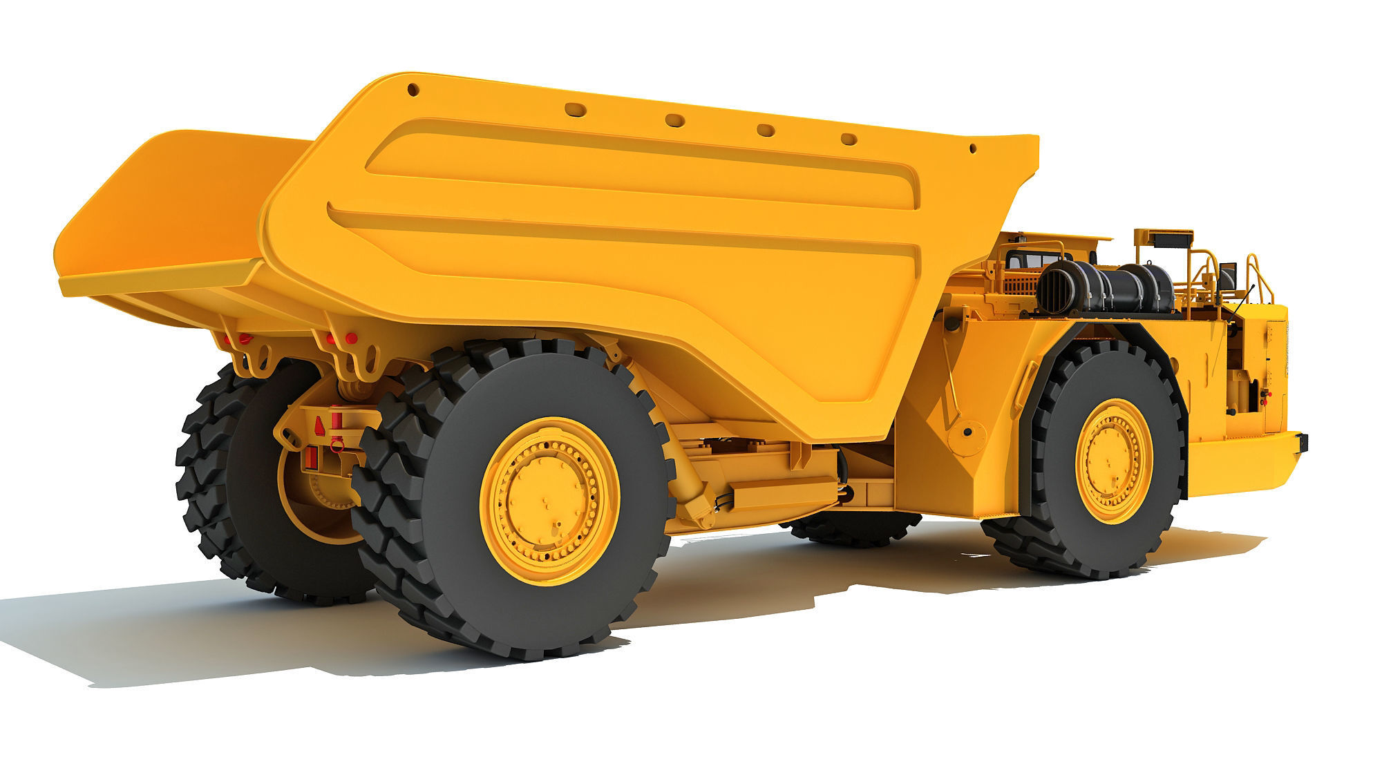 Underground Articulated Mining Truck 3D model_6
