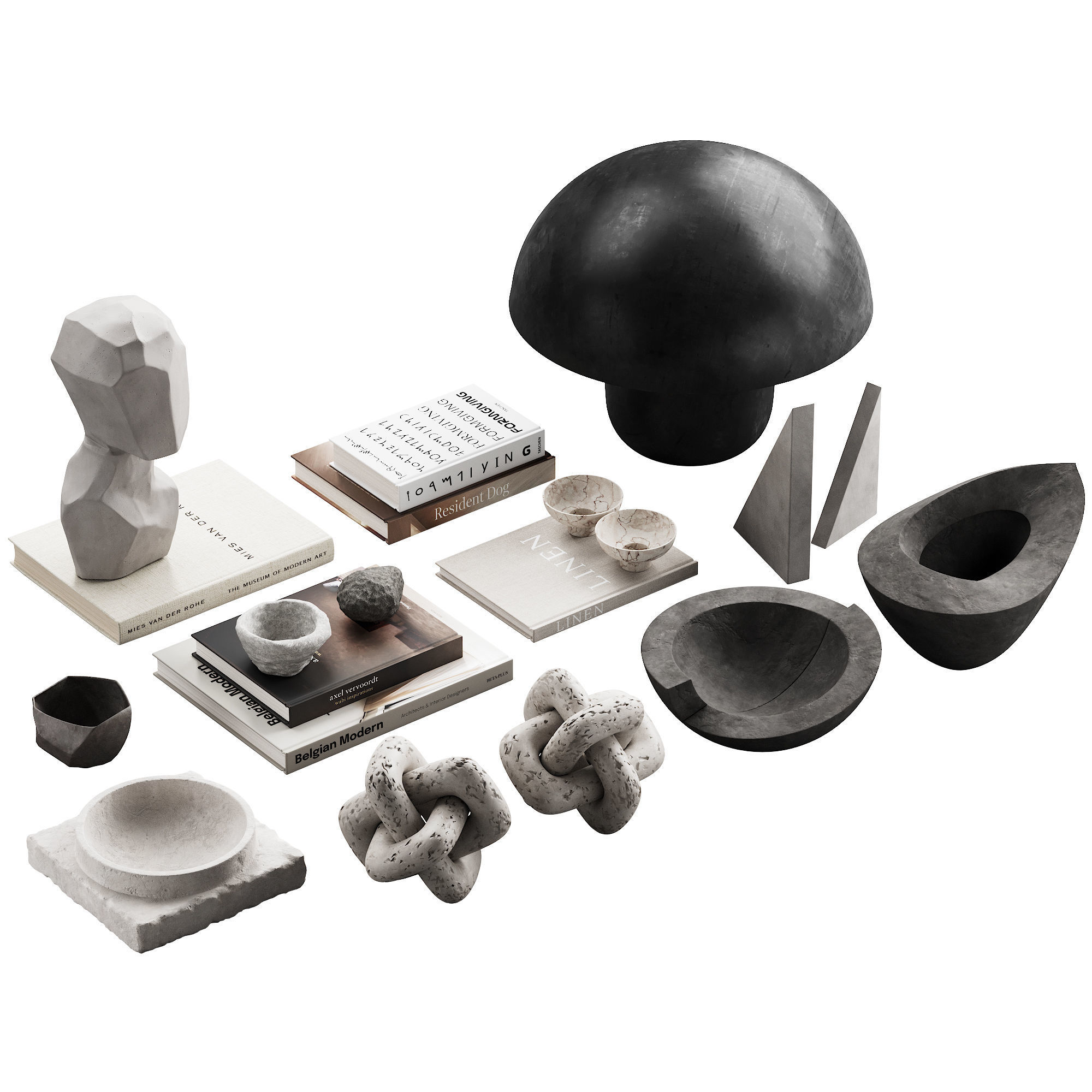 425 decorative set 042 neutral scandi accessories 01 3D model_2