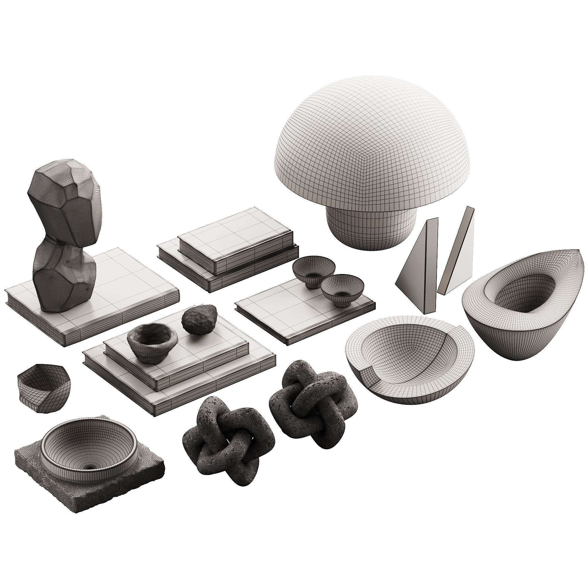 425 decorative set 042 neutral scandi accessories 01 3D model_8